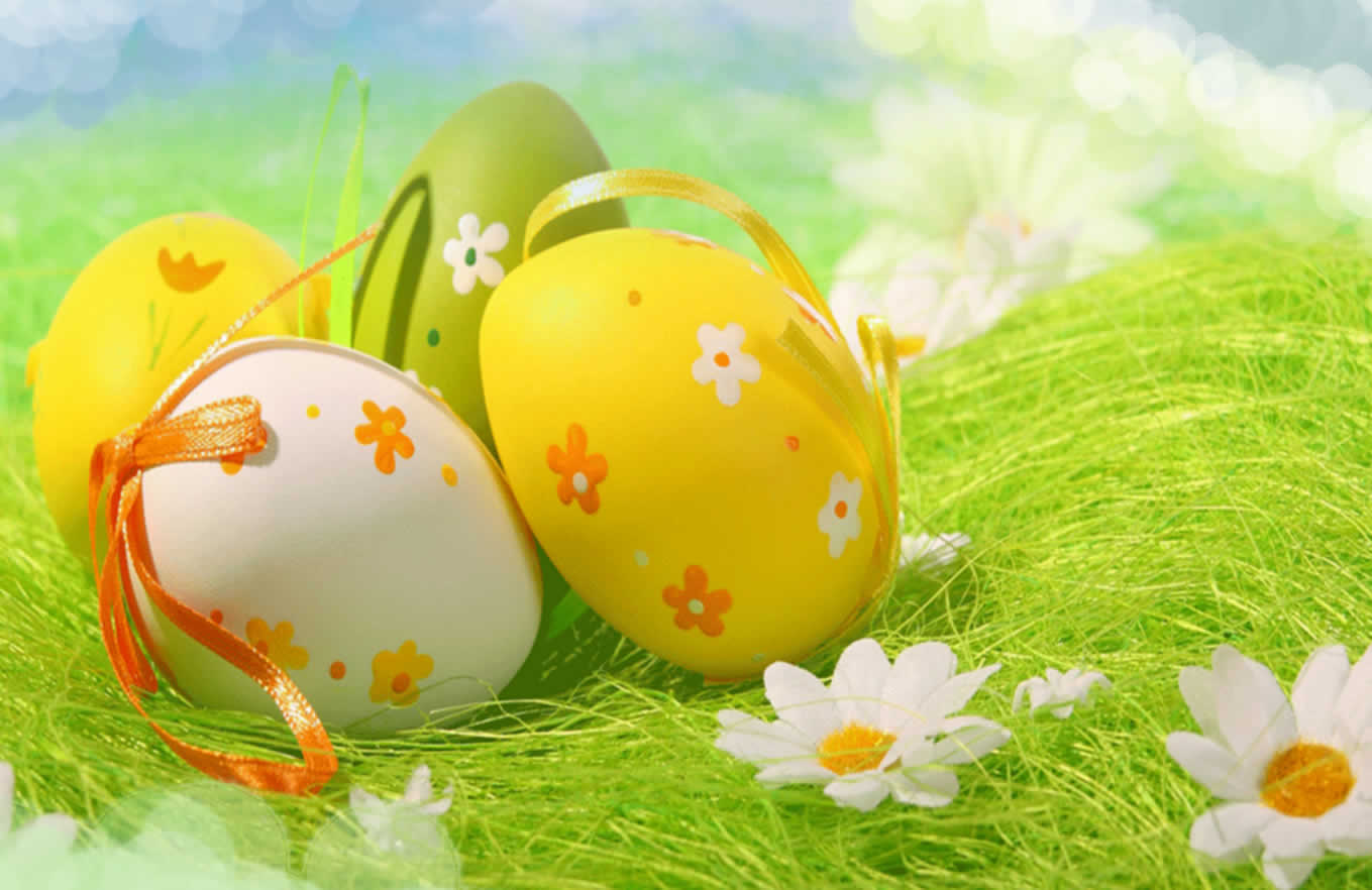 Los huevos de pascua y el conejito de Semana Santa