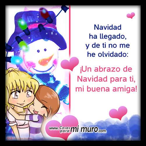 Abrazo de navidad para mi amiga