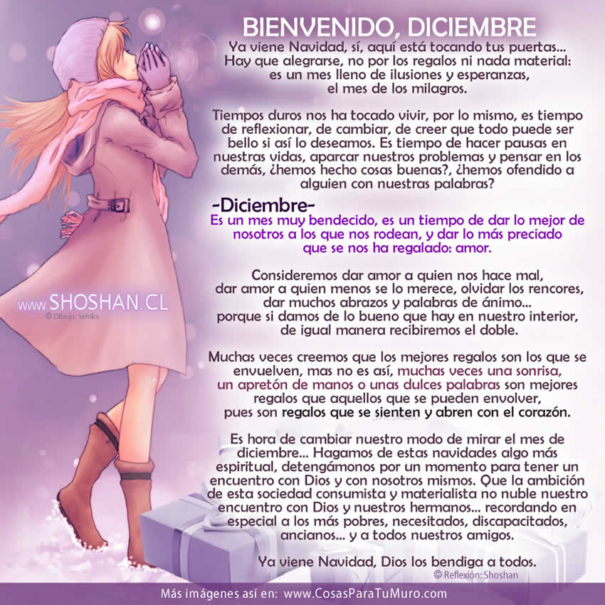 Bienvenido, mes de diciembre! Bienvenido, mes de diciembre!
