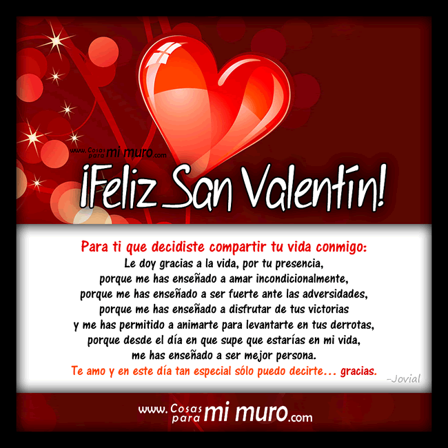 Imagen con esta carta de san valentín para mi pareja