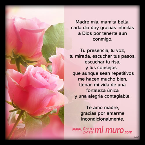 Carta poema para mi mamá, mi bendición