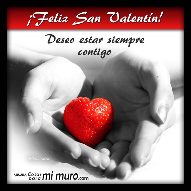 Deseo estar siempre contigo ¡Feliz San Valentín!