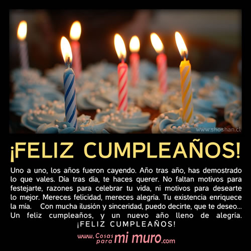 Imagen con mensaje para dedicar por un cumpleaños