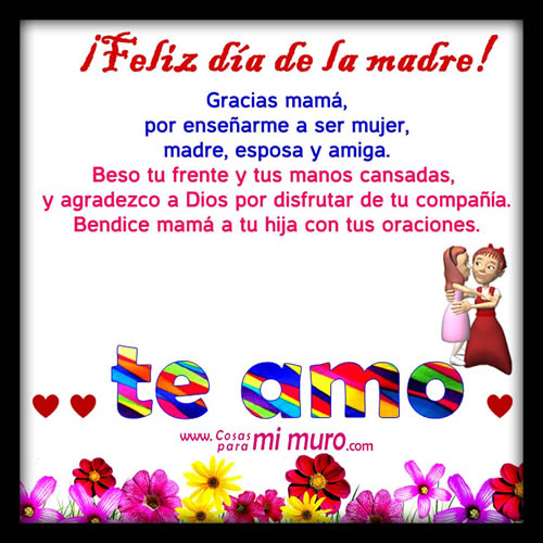 Feliz día de la madre, gracias mamá