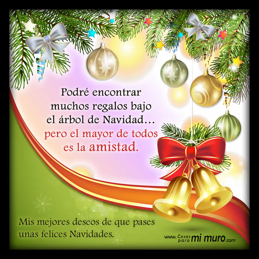 Feliz Navidad, gracias por tu Amistad