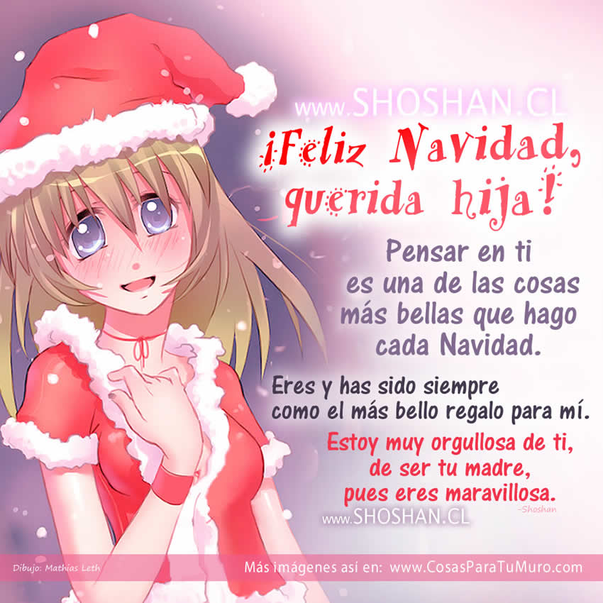 Imagen de una madre para su hija por Navidad