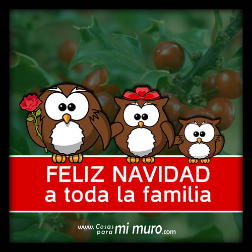 ¡Feliz Navidad a toda la familia!