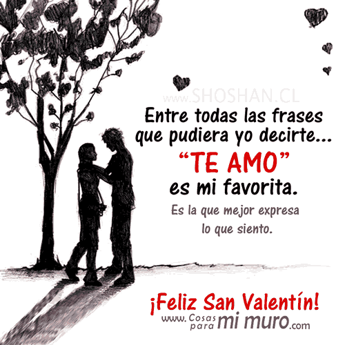 Te quiero, te amo, feliz San Valentín