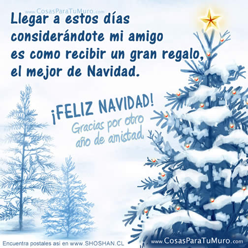 Mi buen amigo, feliz Navidad