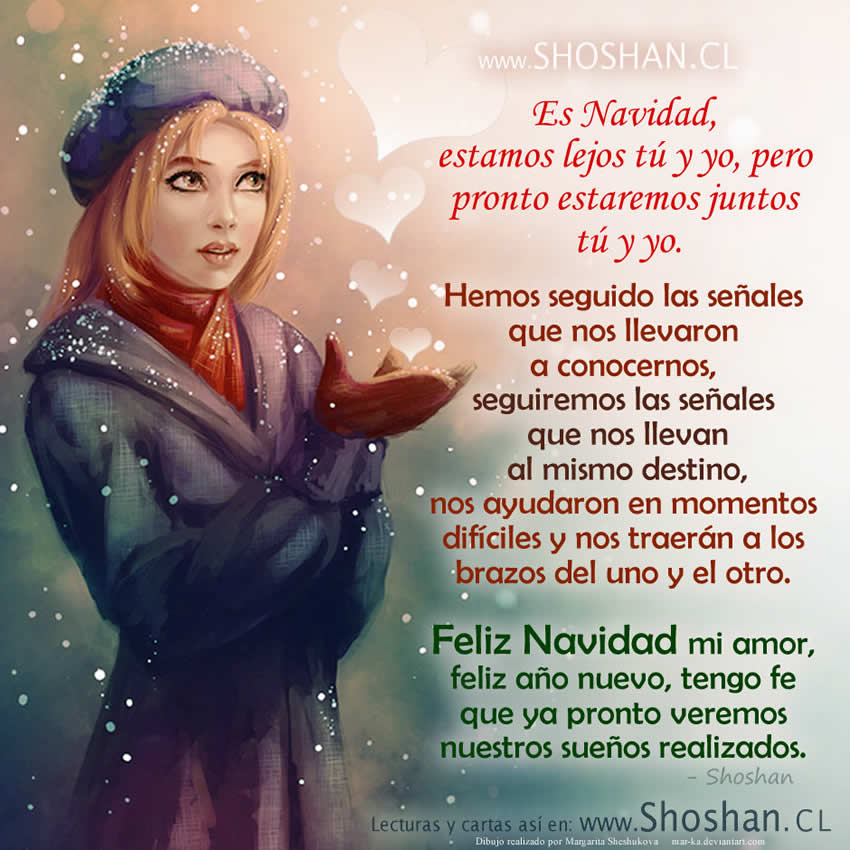 Imagen con parte de esta carta de amor en la distancia por Navidad