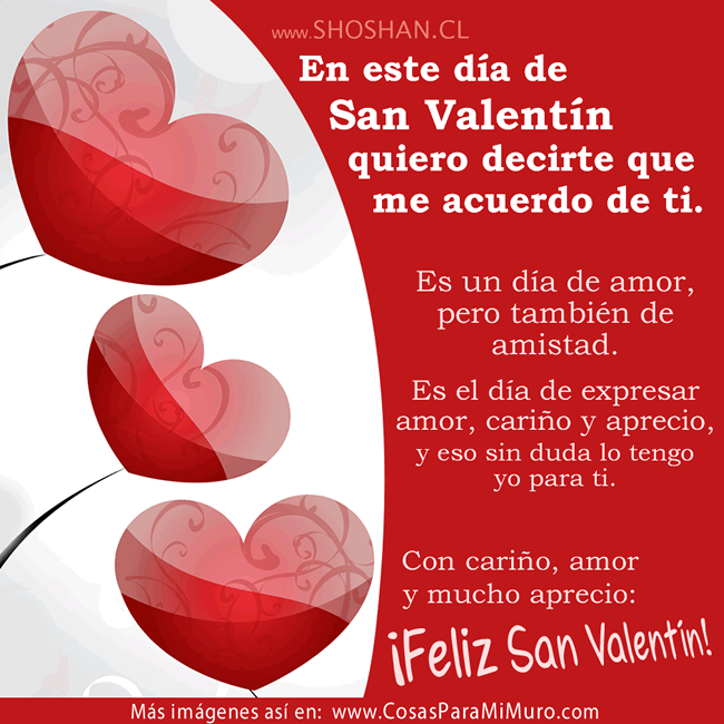 San Valentín, día de amor y amistad