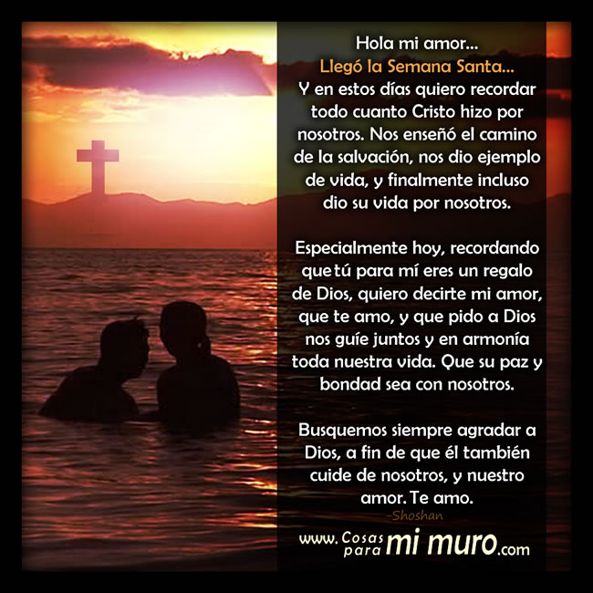 Romántica imagen para Semana Santa