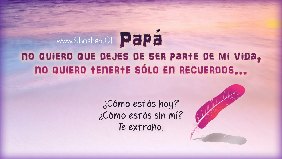 Papá, no quiero que dejes de ser parte de mi vida